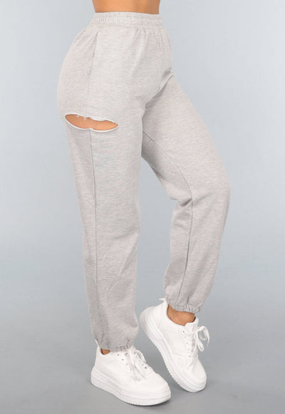 Grijze Jogger met Cutout