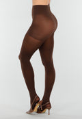 Donkerbruine Panty met Hoge Taille en Corrigerend Effect
