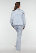 Redial Jeans  Denim Blouse met Wassing en Borstzakken