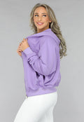 Paars Oversized Vest met Ritssluiting