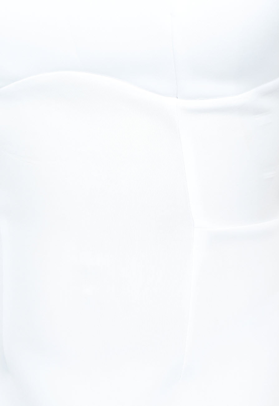 Witte Puff Jurk met Halter Hals