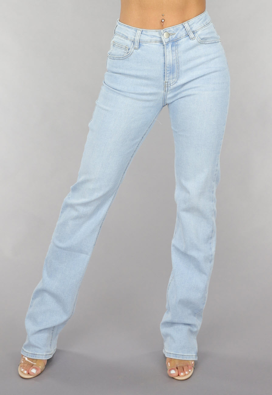 Redial Jeans  Lichtblauwe Tall Mid Waist Straight Leg Jeans