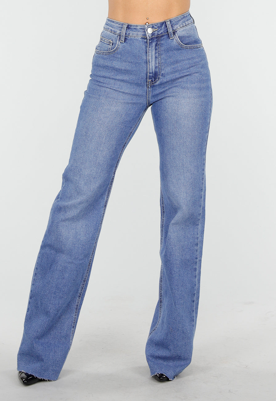 Redial Jeans  Blauwe Tall Straight Leg Stretch Jeans met Rechte Pijpen
