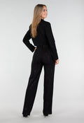 Zwarte Cropped Blazer met Glitters