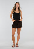 Bruine Zebra Skort met Lichte Stretch