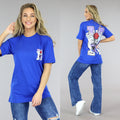 Donkerblauw Oversized Basketbal T-Shirt