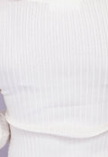 Longsleeve Rib Top in Gebroken Wit