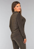 Gouden Zigzag Glitter Blouse