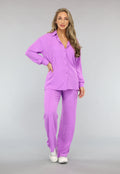 Lila Co Ord Set met Pantalon