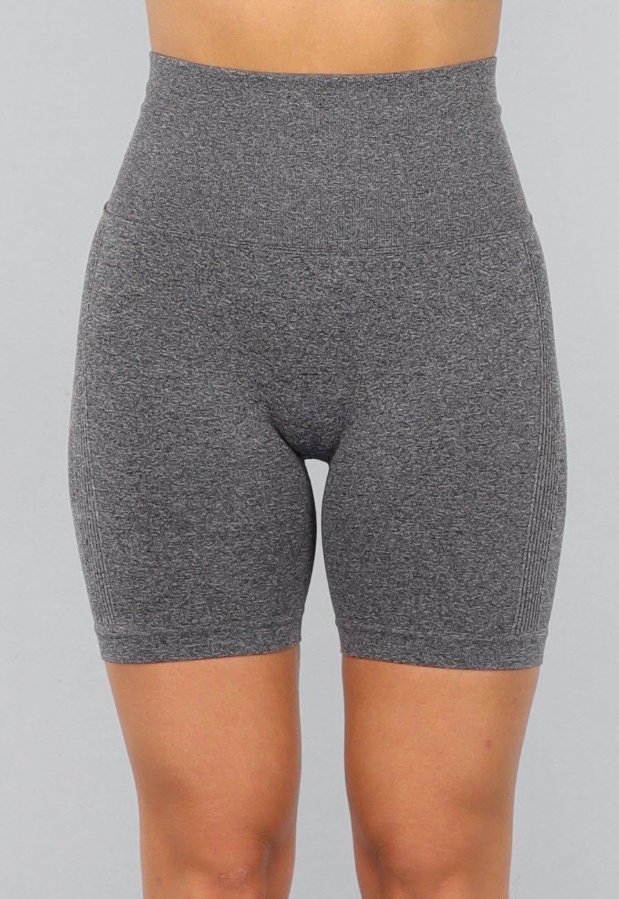 Grijze Fitness Short met Scrunch