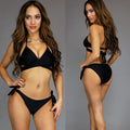 Trendy Zwarte Push-Up Wrap Bikini Broekje