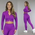 Paars Longsleeve Sportvestje van Ribstof