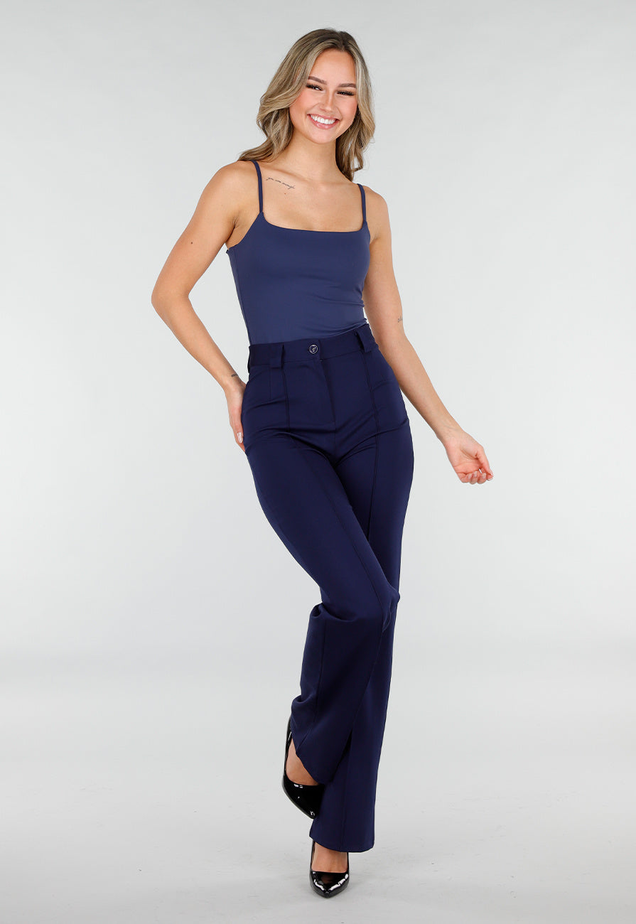 Donkerblauwe Sporttop met Stretch