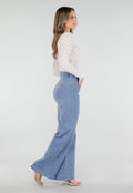 Witte Mesh Body met Lange Mouwen