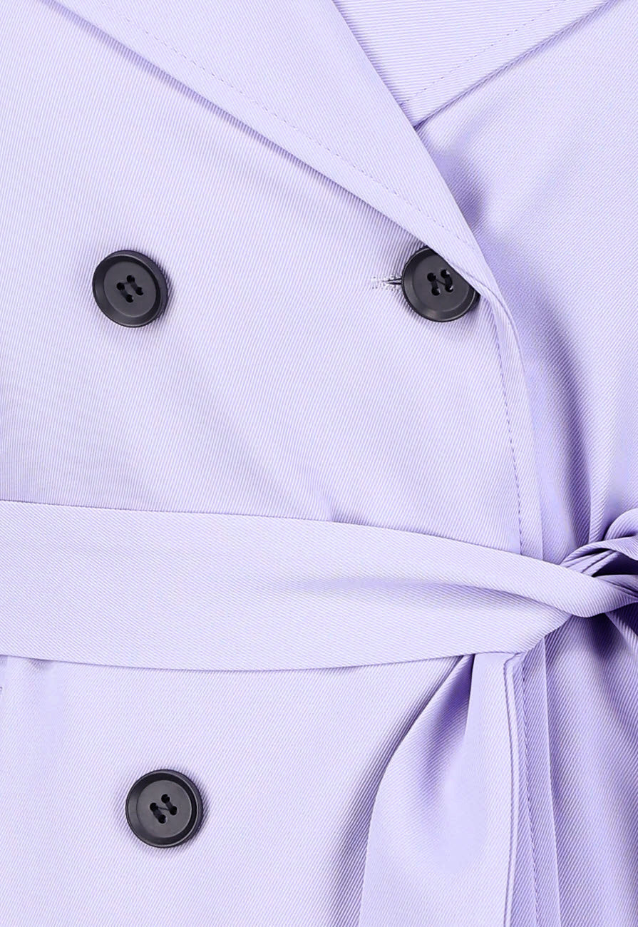 Lila Trenchcoat met Knoopsluiting