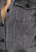 Grijze Straight Leg Denim Jumpsuit