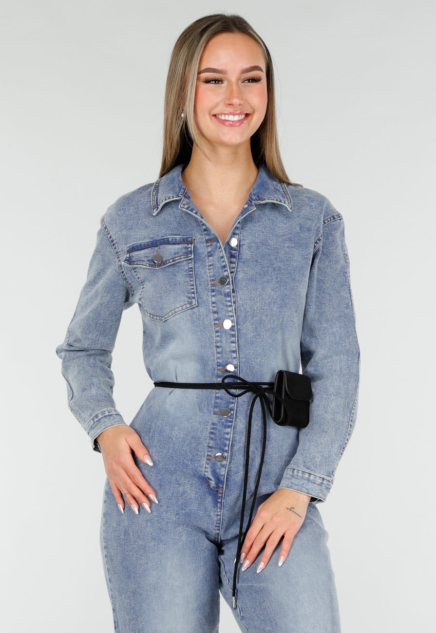 Suède Look Ceintuur met Mini Pouch