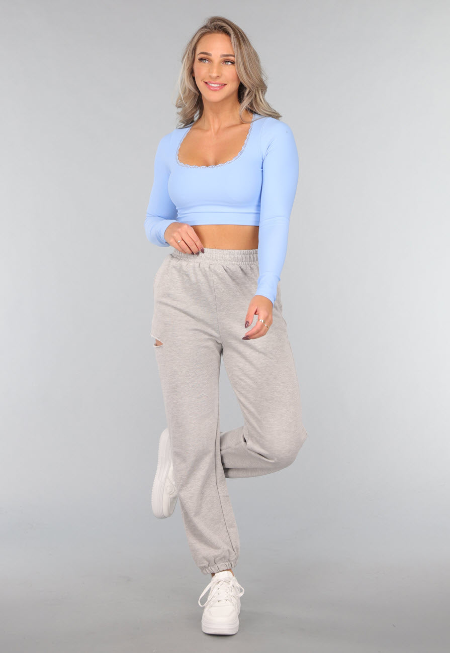 Grijze Jogger met Cutout