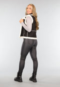Redial Jeans  Zwarte Lederlook Skinny Jeans