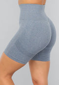 Blauwe Korte Sport Short met Scrunch