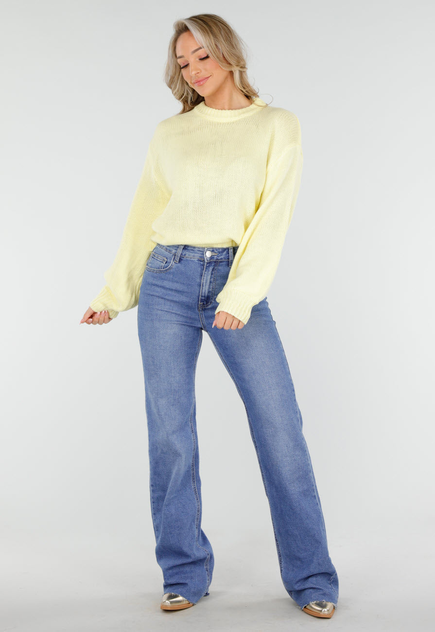 Redial Jeans  Blauwe Tall Straight Leg Stretch Jeans met Rechte Pijpen