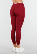 Bordeaux Sportlegging met Hoge Taille en Stretch