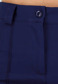 Super Stretch Straight Leg Navy Blauwe Pantalon