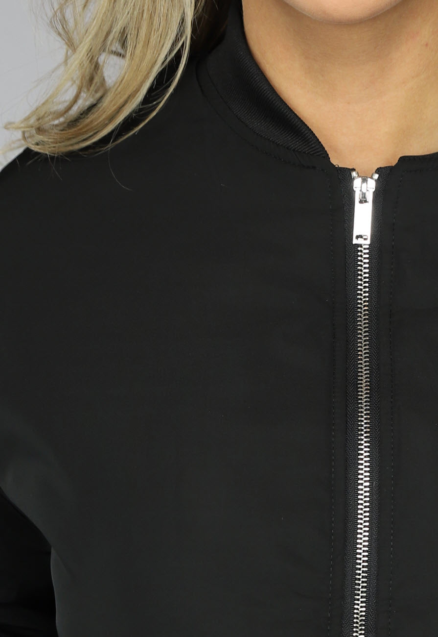 Zwart Oversized Bomberjack met Zakken