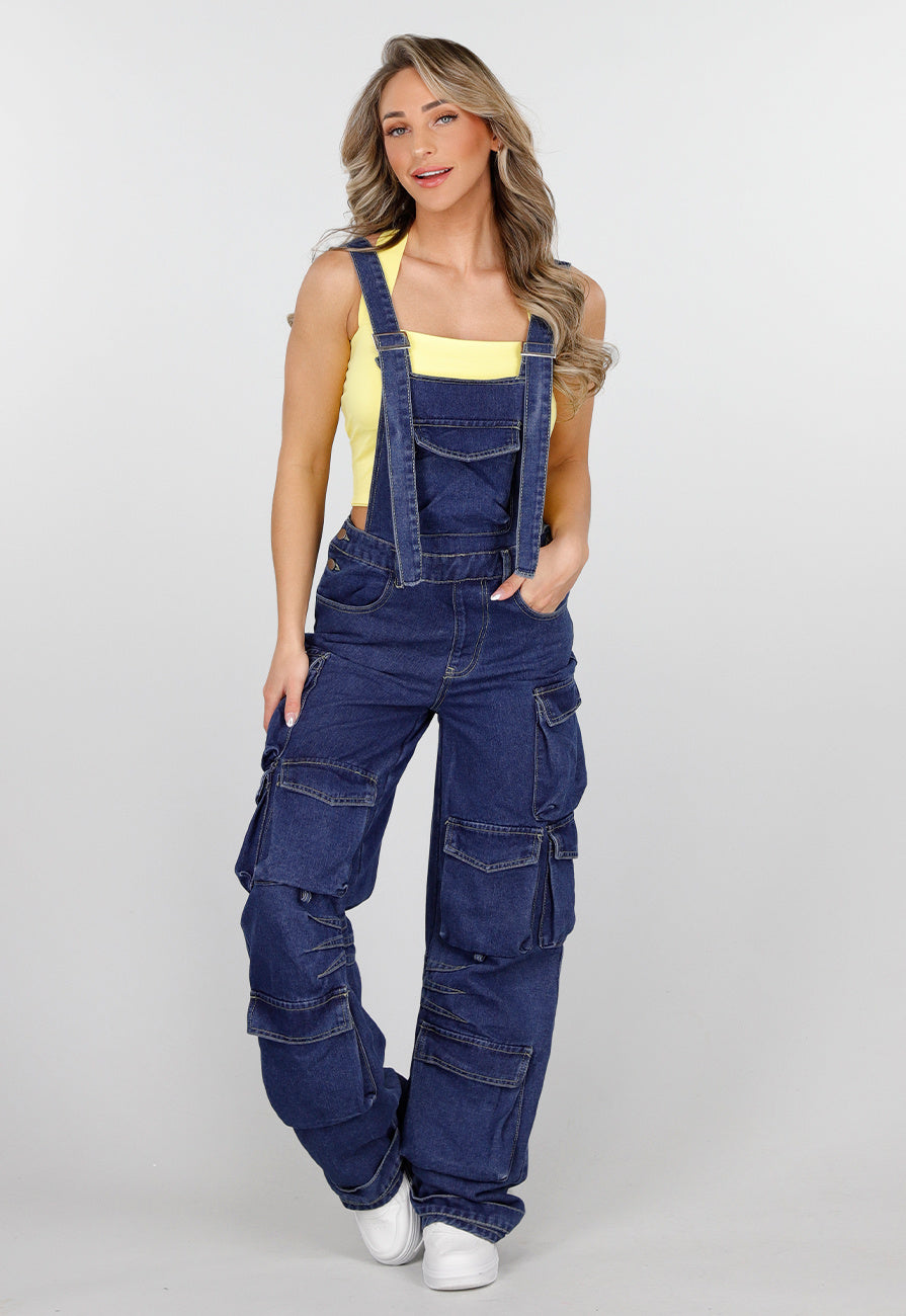 Verstelbare Cargo Tuinbroek met Baggy Fit