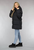 Zwarte Puffer Jas met Afritsbare Capuchon
