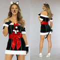 Groen Velvet Katten Kerst Pakje