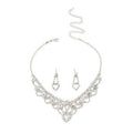 Zilveren Glamour Strass Sieraden Set