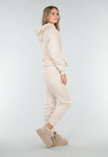 Beige Joggingpak met Hoodie