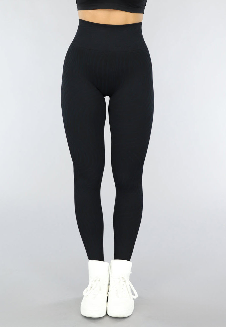 Zwarte Sportlegging met Zebra print