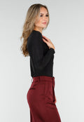 Zwarte Glitter Body met Print