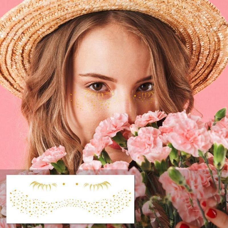 Gouden Metallic Gezicht Sticker