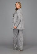 Oversized Zilveren Glitter Blazer