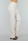 Offwhite Jeansbroek in Tall Fit met Stretch,  Straight Leg en Mid Waist